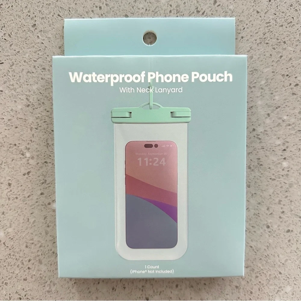 Gems Waterproof Phone Pouch in Mint Green